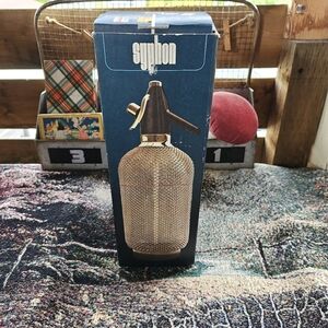 Vintage Soda Siphon Glass Seltzer Bottle
